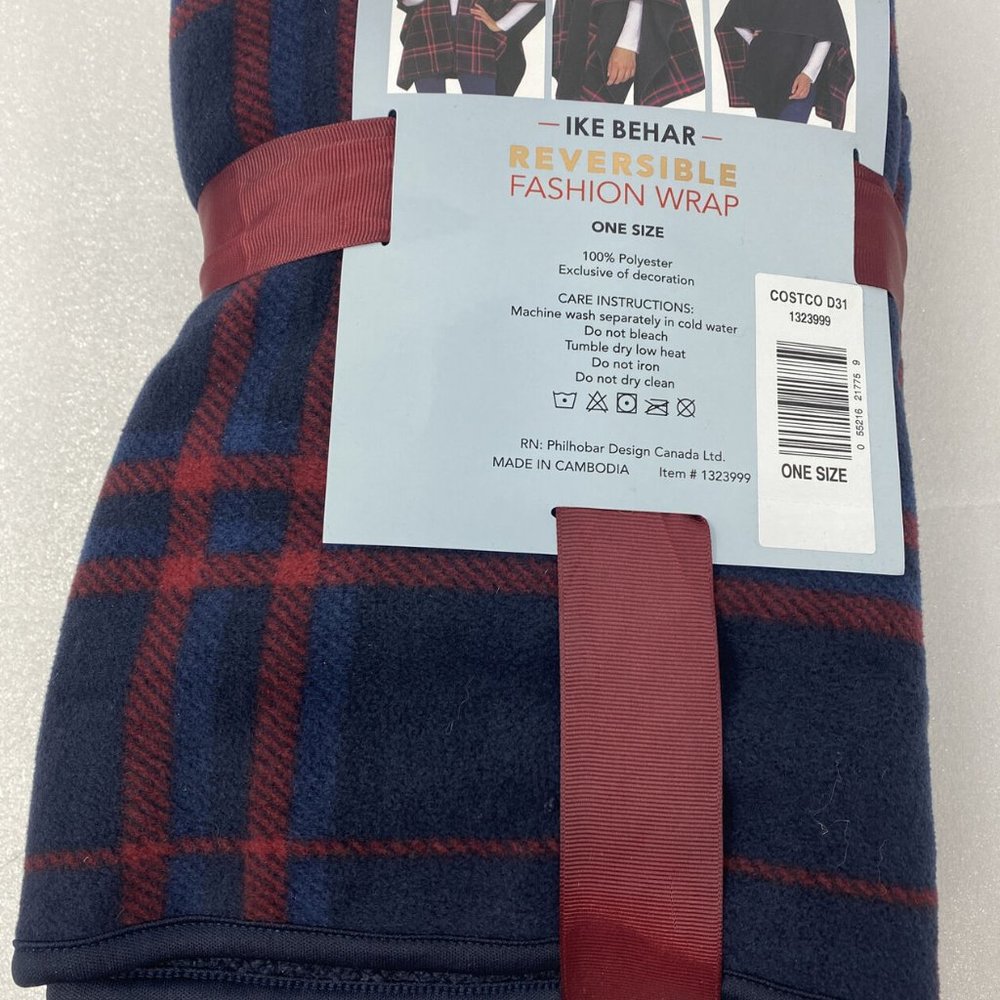 Ike Behar Reversible Women's Fashion Wrap OSFA - Picture 6 of 7